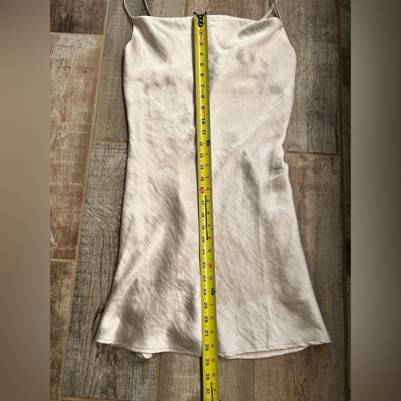 Audrey 3+1 Light Nude Satin Slip Dress - Picture 7 of 7